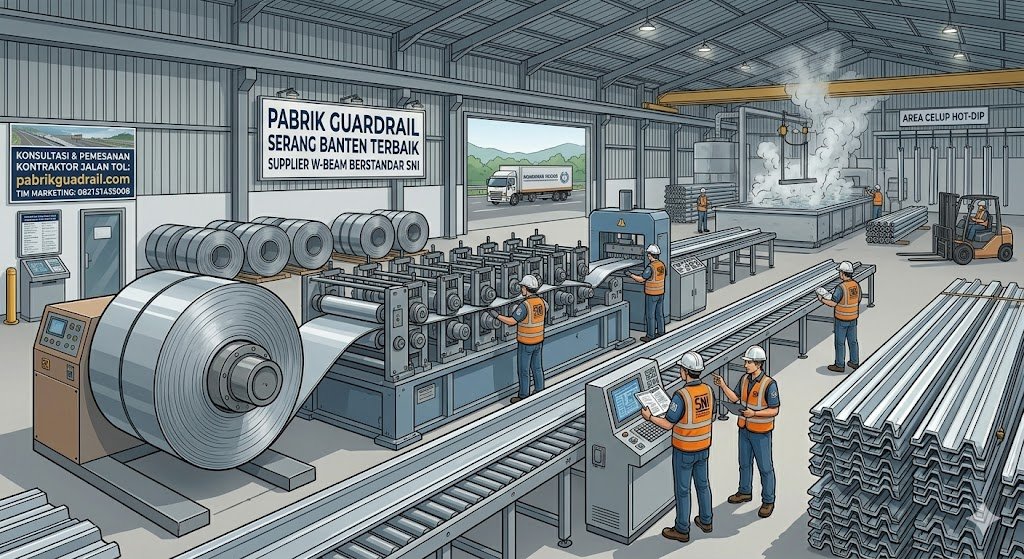 pabrik guardrail serang