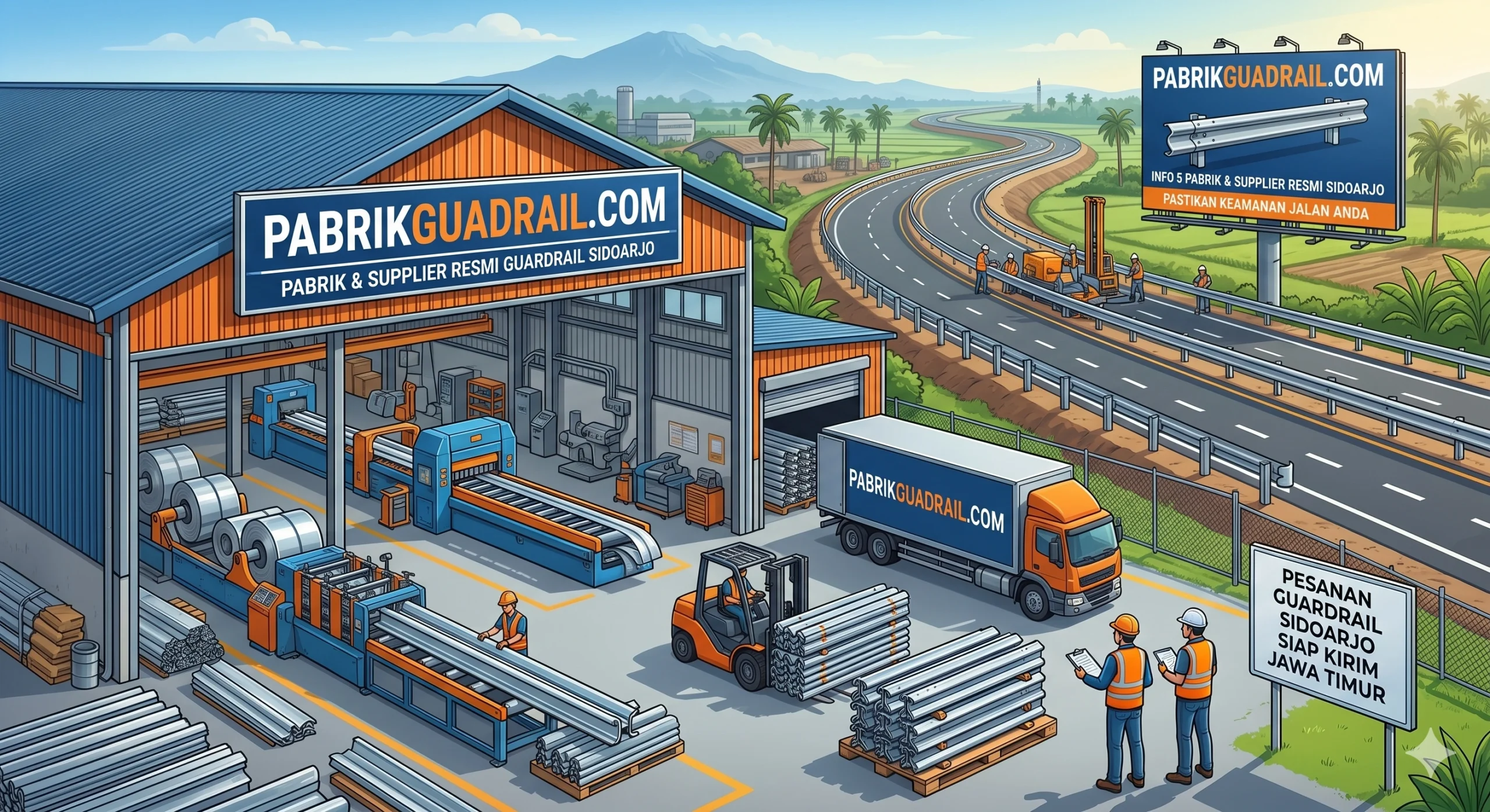 pagar pengaman jalan